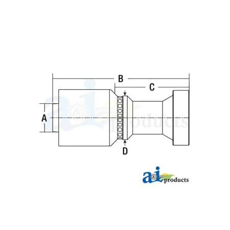 A & I Products (HW-CAT) Caterpillar Flange Head - Straight 6" x3" x3" A-CAT-16-16-W